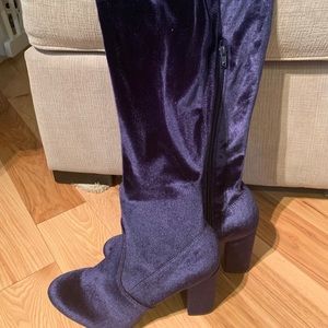 Sapphire Blue thigh high booties